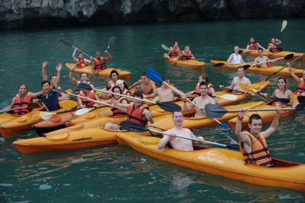 kayaking in Halong